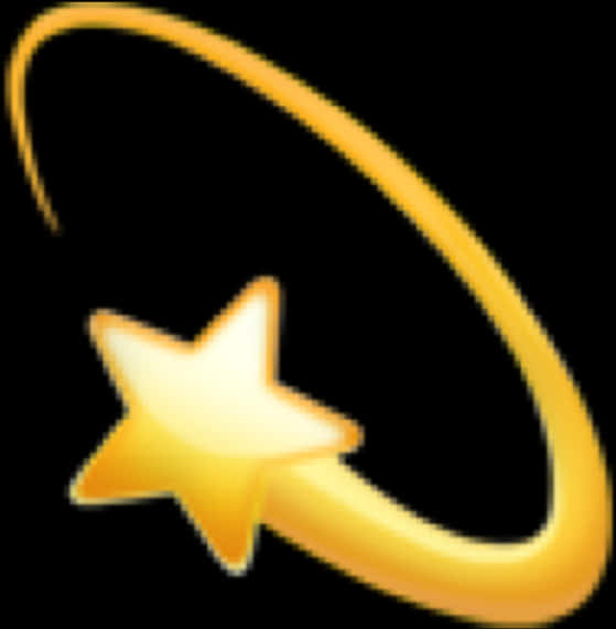 Golden Shooting Star Emoji