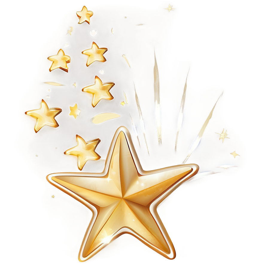 Golden Shooting Star Shine Png Puy