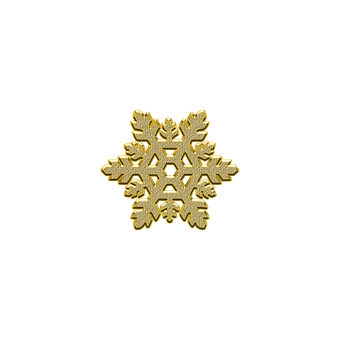 Golden Snowflake Black Background