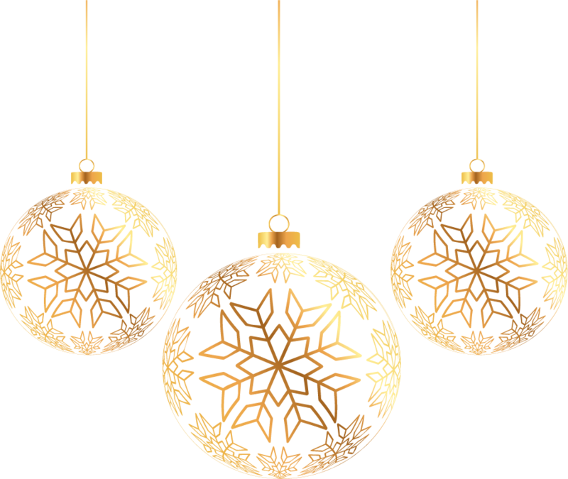 Golden Snowflake Christmas Ornaments