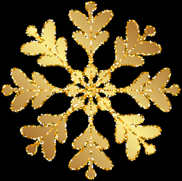 Golden Snowflake Design