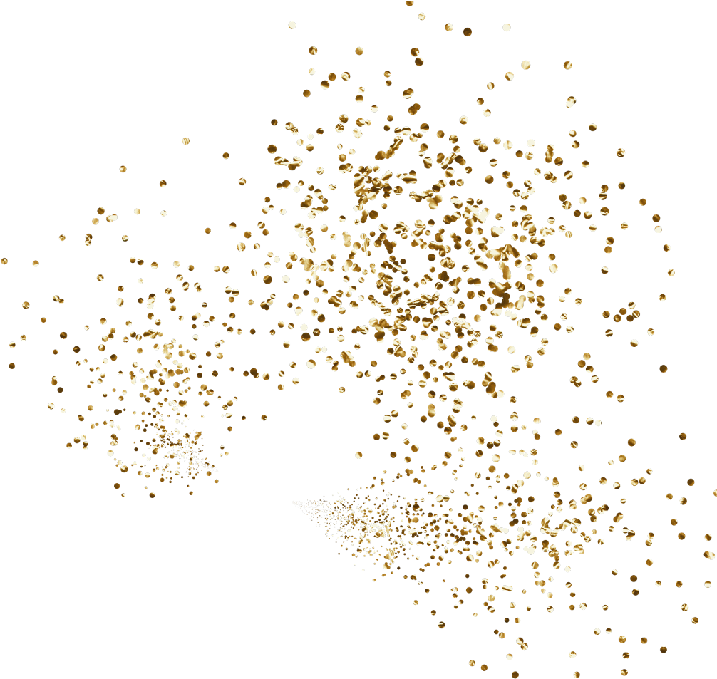 Golden Sparkle Confetti Overlay