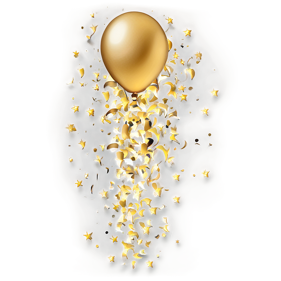 Golden Sparkle Confetti Png 95