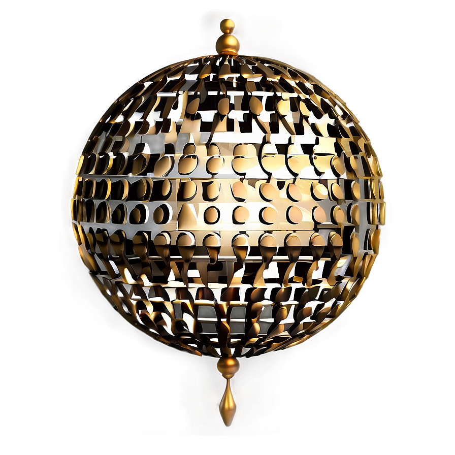 Golden Sphere Ball Png 05242024