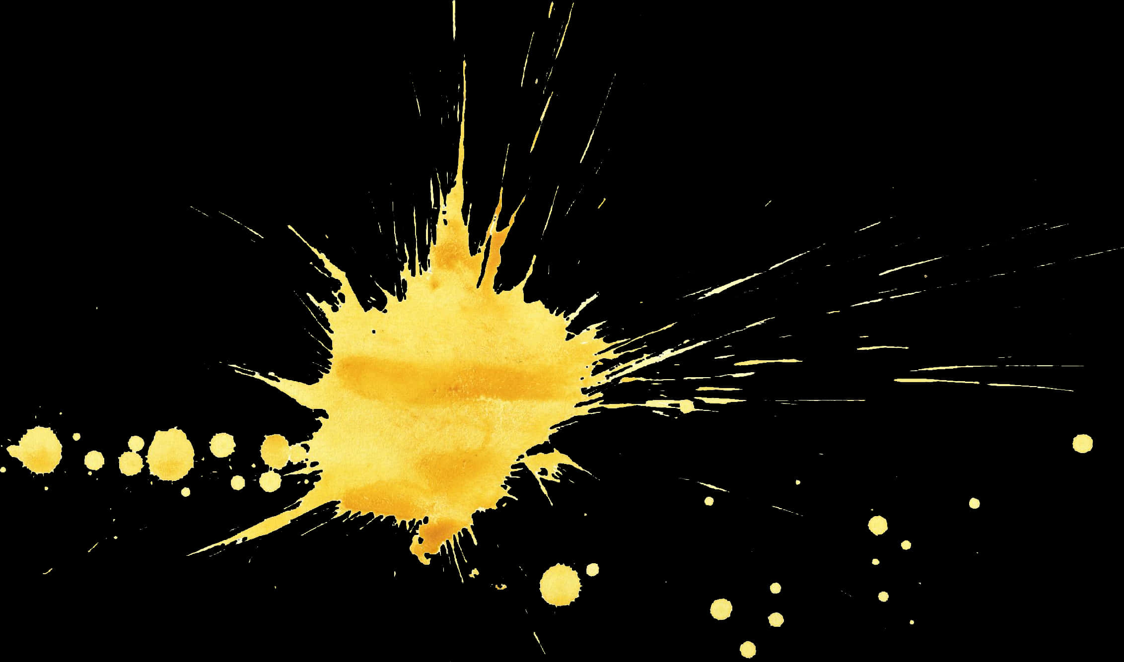 Golden_ Splash_on_ Black_ Background