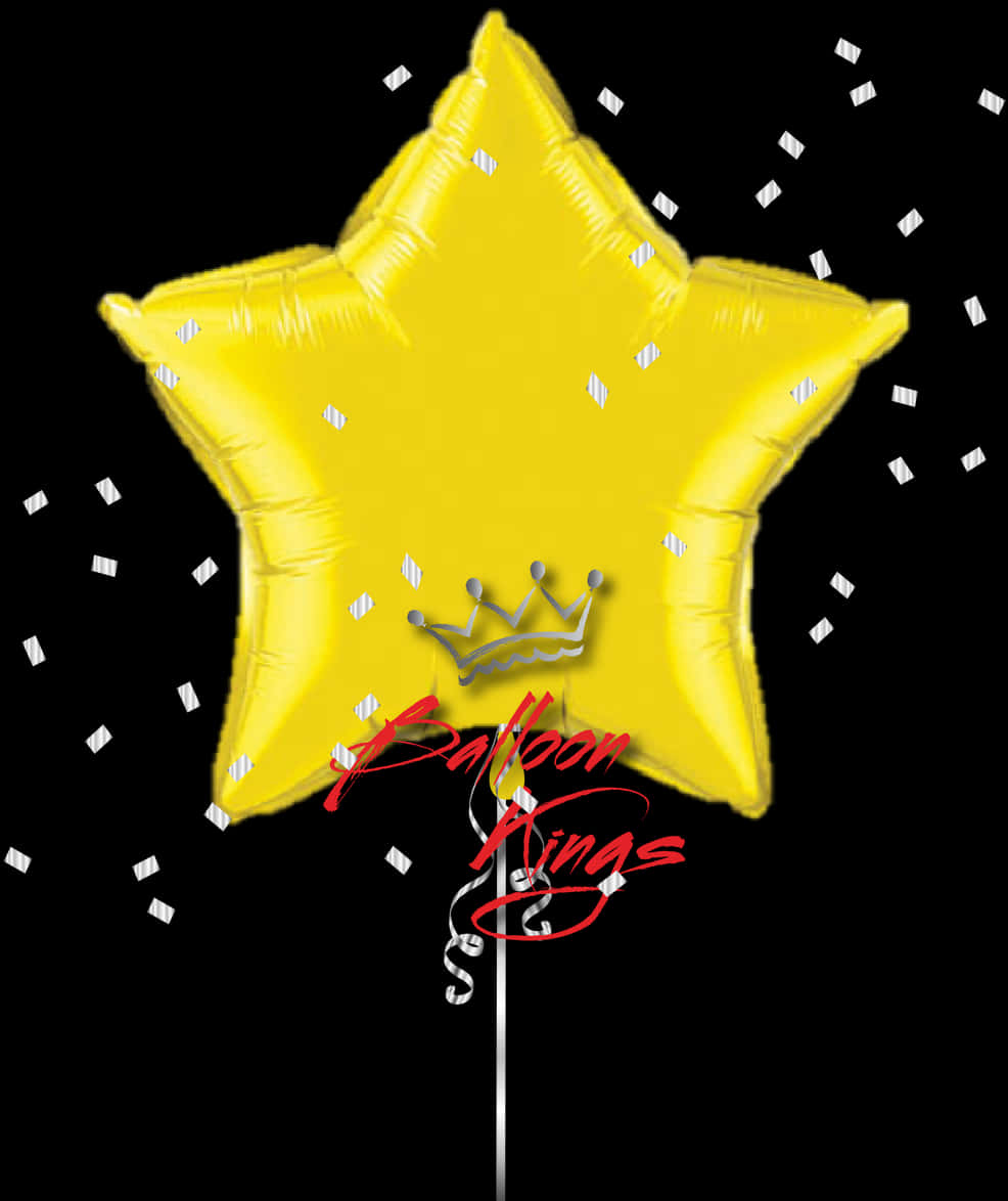 Golden Star Balloonwith Confetti