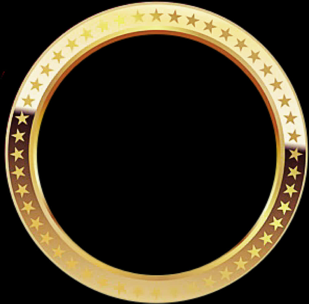 Golden Star Circle Frame