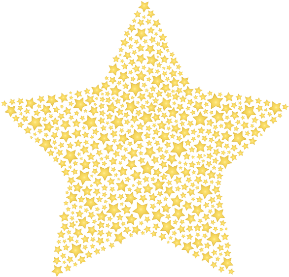 Golden Star Mosaic Pattern