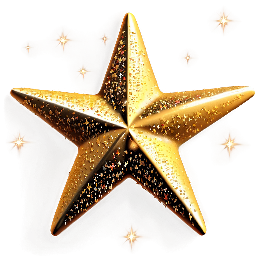 Golden Star Sparkle Png 7