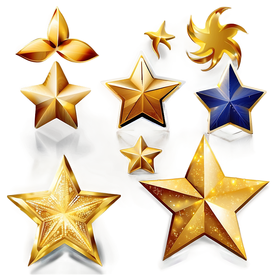 Golden Star Vector Graphic Png Aic