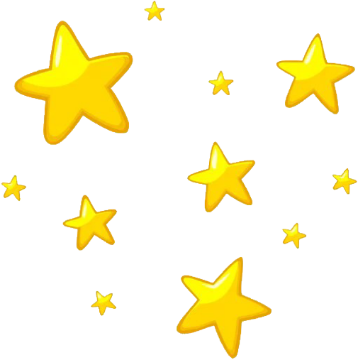 Golden Stars Scattered Pattern