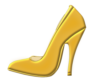 Golden Stiletto High Heel