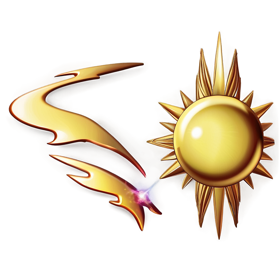 Golden Sun Transparent Png 05252024