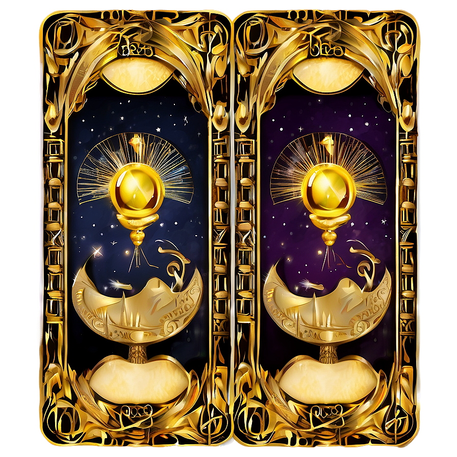 Golden Tarot Cards Png 81