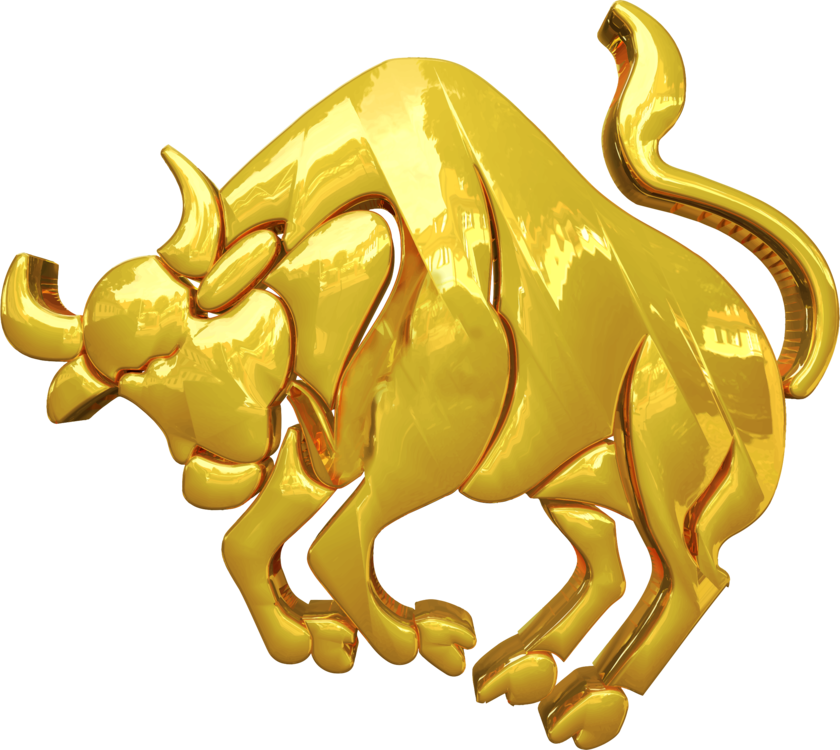 Golden Taurus Sculpture