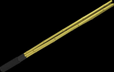 Golden Telescopic Baton Black Handle