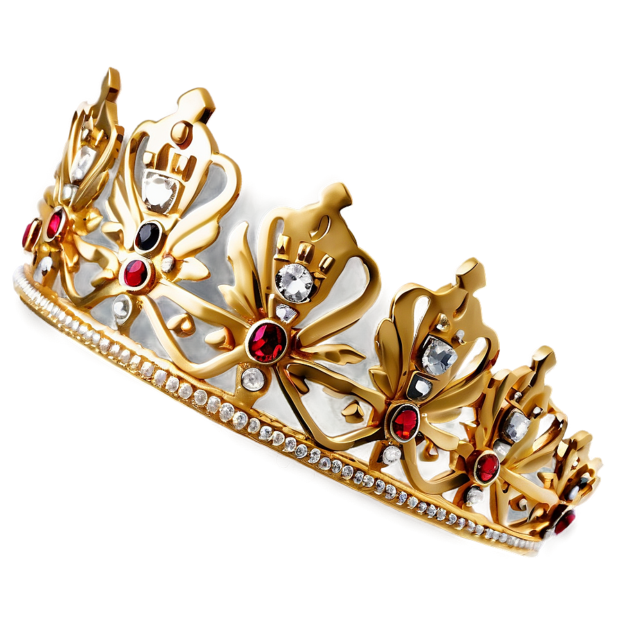 Golden Tiara Crown Png 06282024
