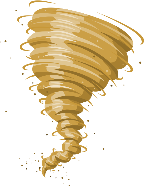 Golden Tornado Illustration