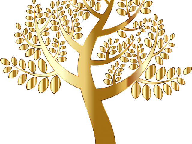 Golden Tree Graphicon Teal Background