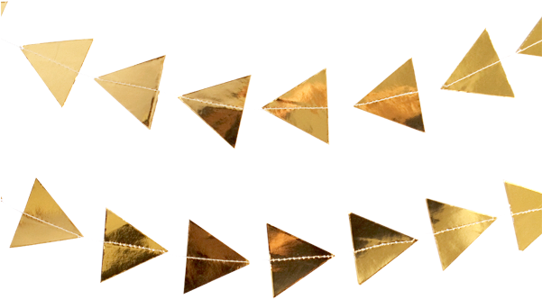 Golden Triangle Banner Decoration