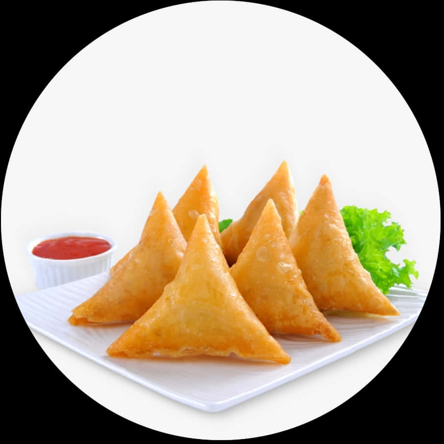 Golden Triangle Samosaswith Dipping Sauce