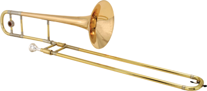 Golden Trombone Instrument