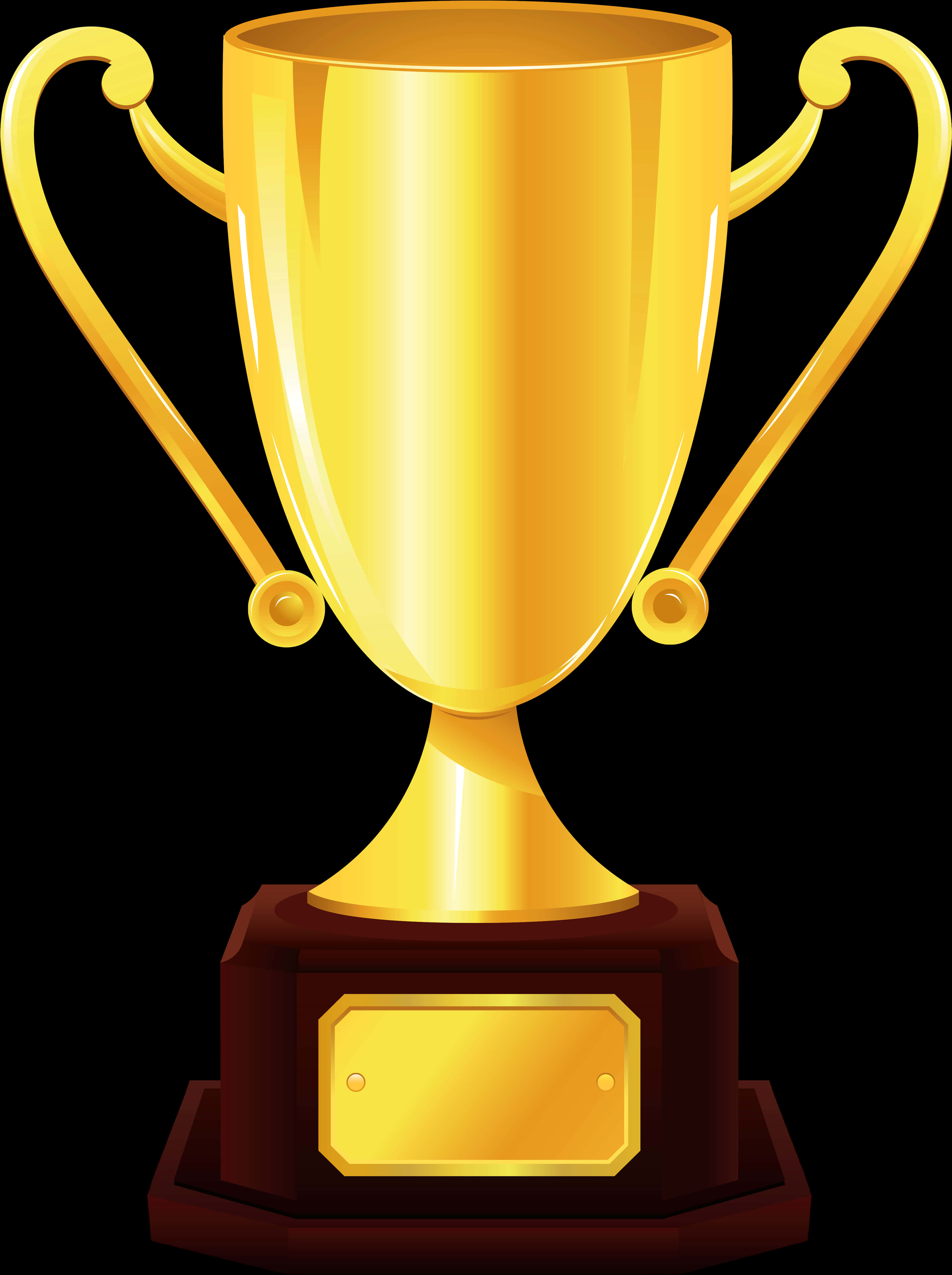 Golden Trophy Vector Illustration