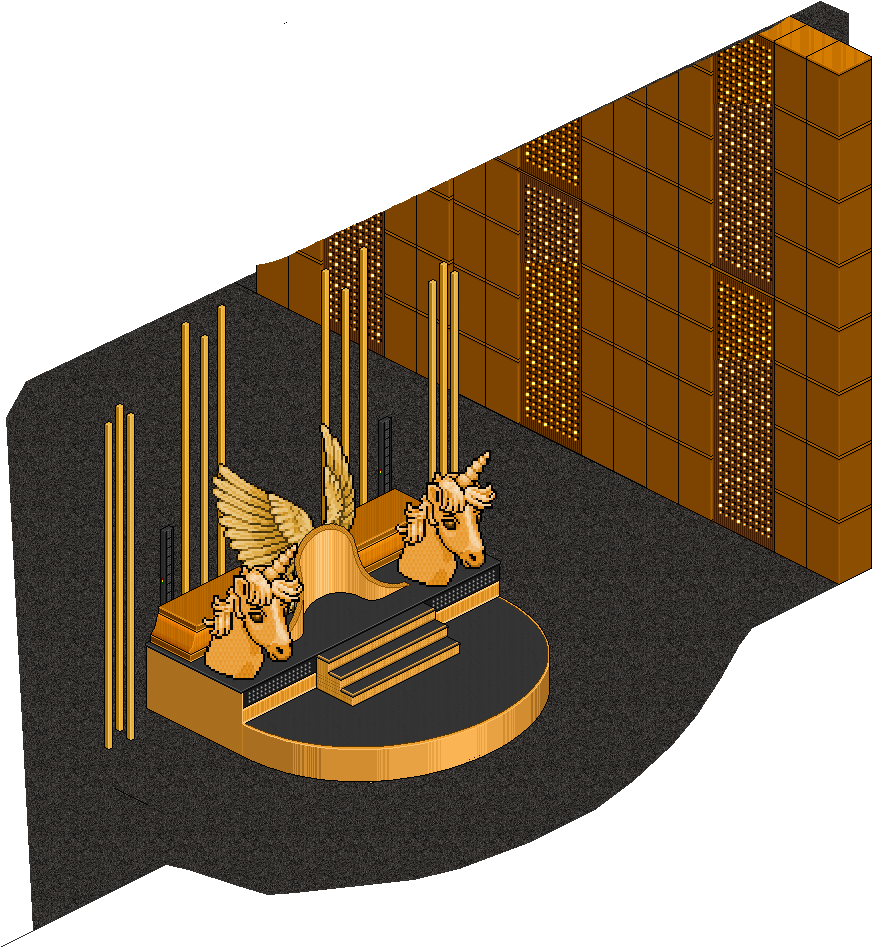 Golden Unicorn Bridge Illustration