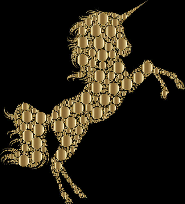 Golden Unicorn Mosaic