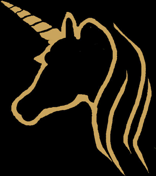 Golden Unicorn Silhouette