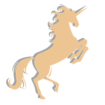 Golden Unicorn Silhouette