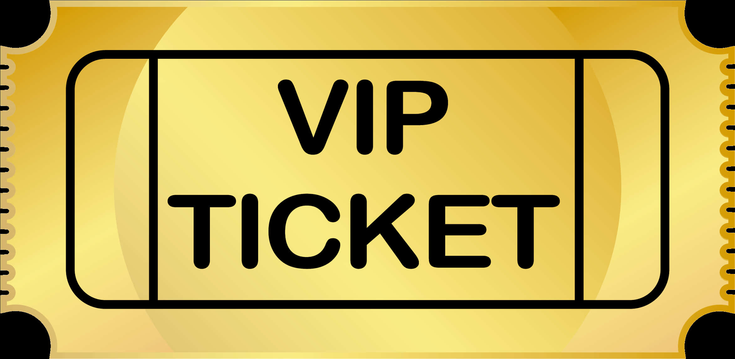 Golden V I P Ticket Design