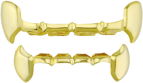 Golden Vampire Fangs Prop