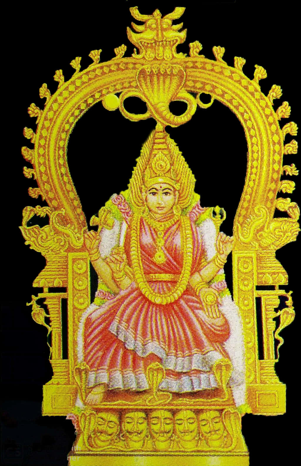 Golden Vinayagar Deity Artwork