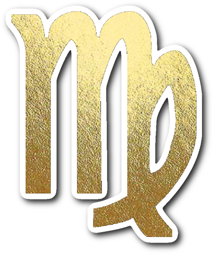 Golden Virgo Zodiac Sign