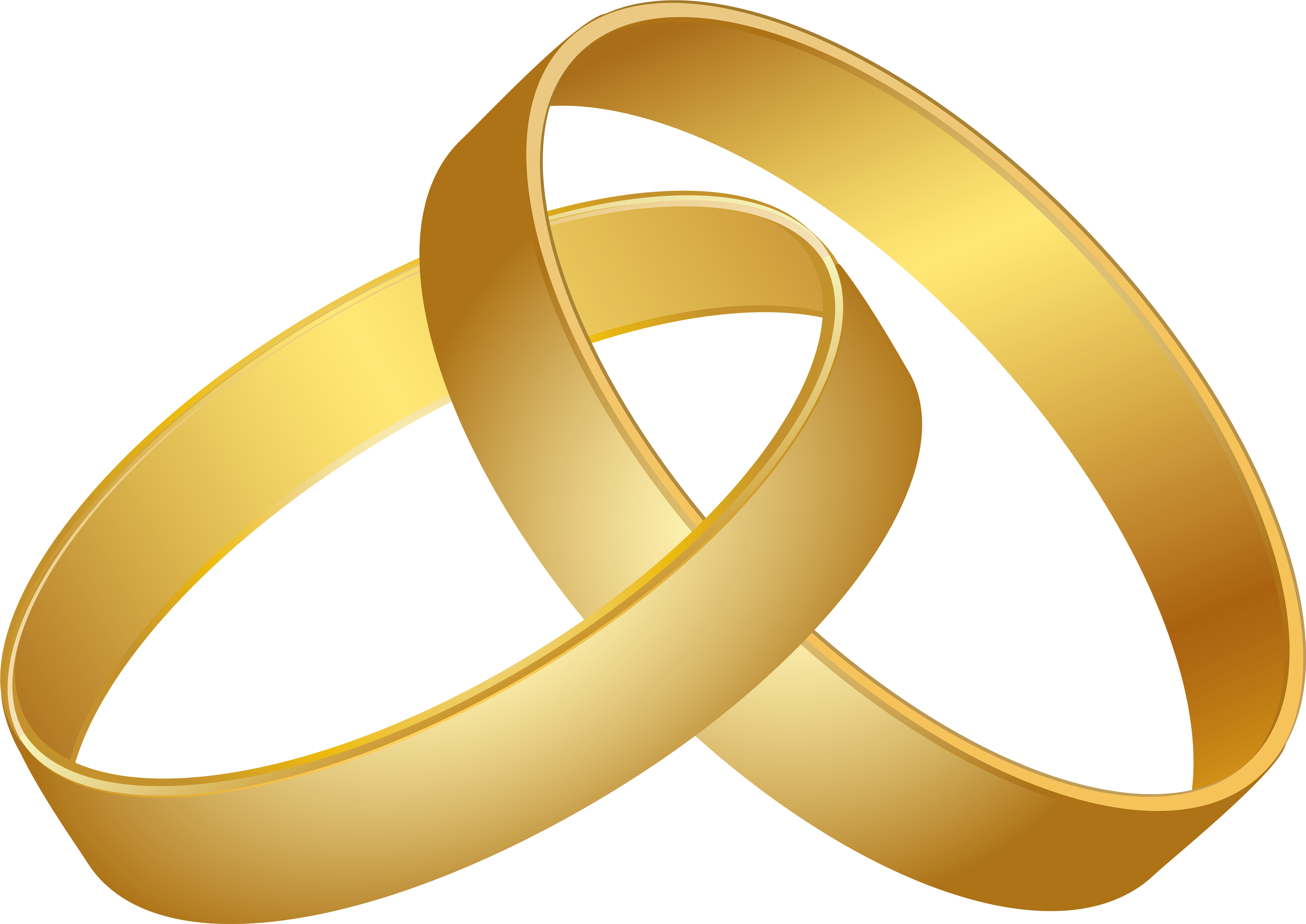 Golden Wedding Rings Clipart