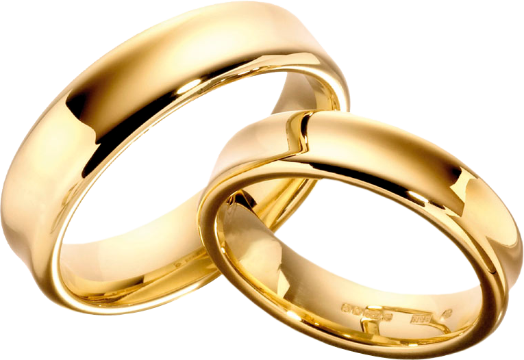 Golden Wedding Rings Clipart.png