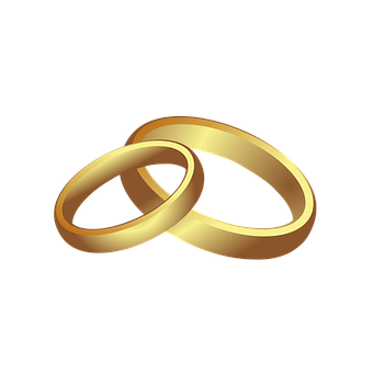 Golden Wedding Rings Graphic