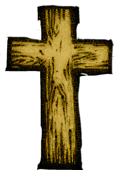 Golden Wood Grain Cross