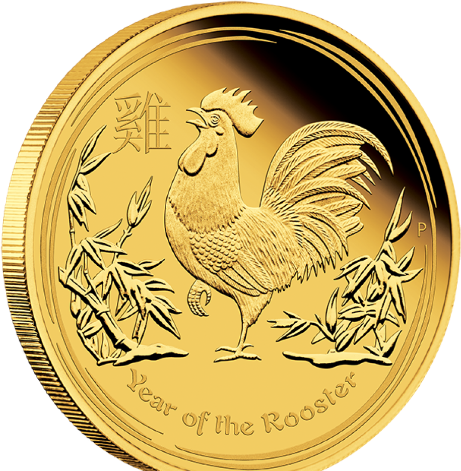 Golden Yearofthe Rooster Coin