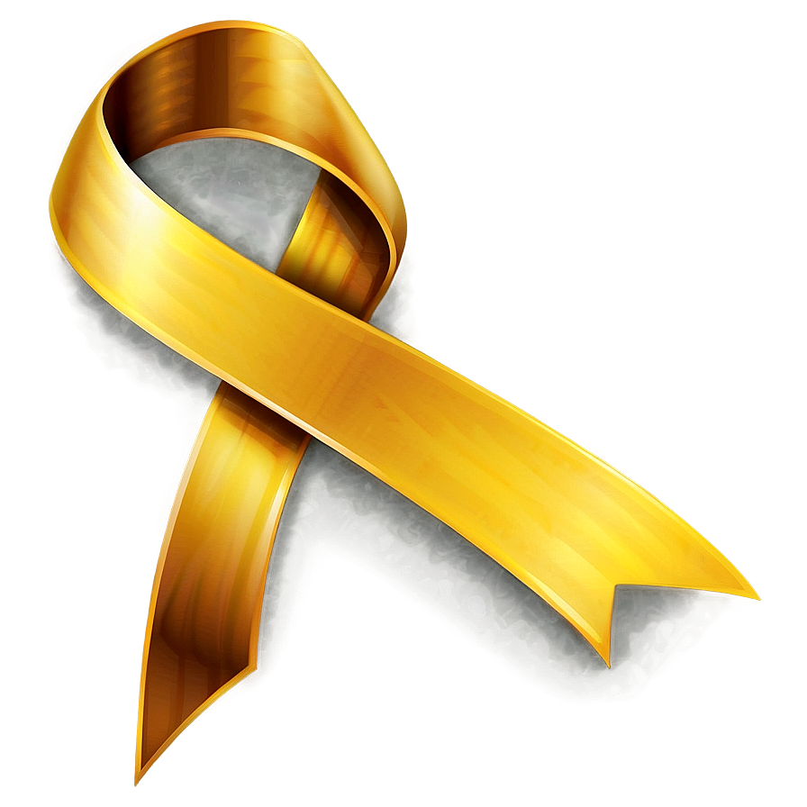 Golden Yellow Ribbon Clipart Png 06262024