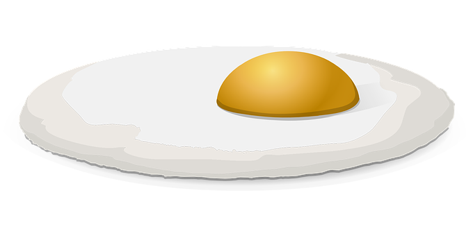 Golden Yolk Fried Egg Illustration