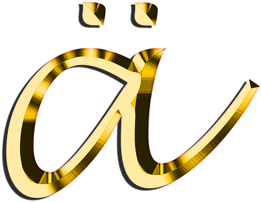 Golden3 D Letter A