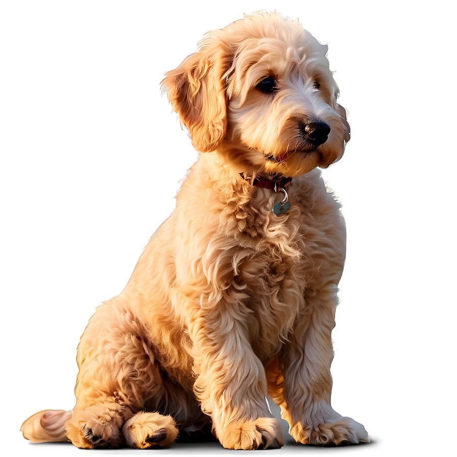 Goldendoodle At Sunset Png 15