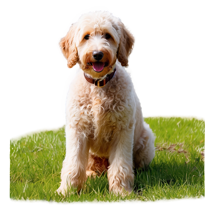 Goldendoodle In Field Png Rfq43