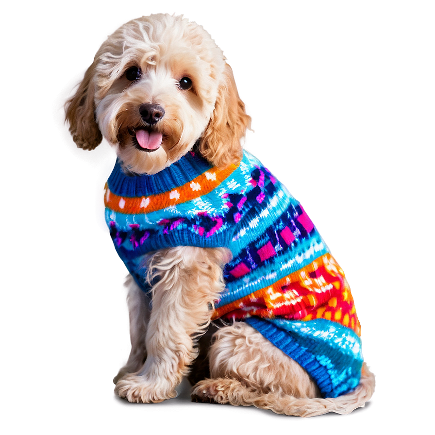 Goldendoodle In Sweater Png 64