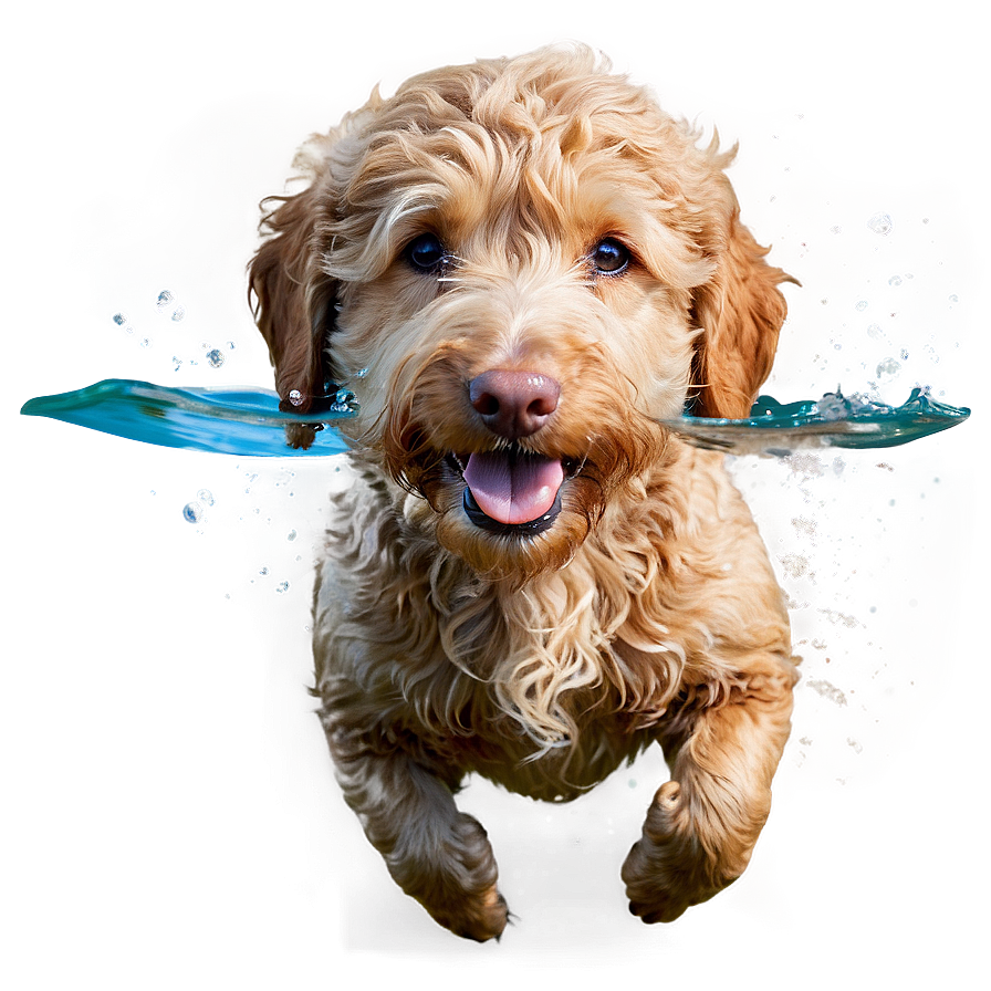 Goldendoodle Swimming Png Ret30