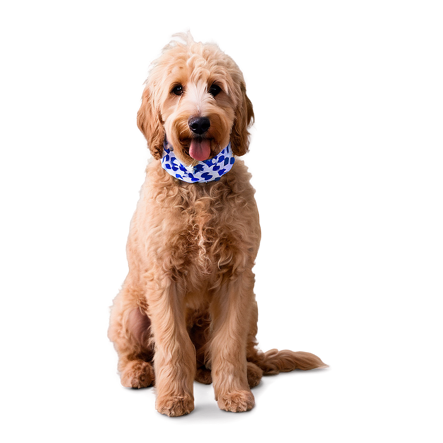 Goldendoodle Wearing Bandana Png Ehe9