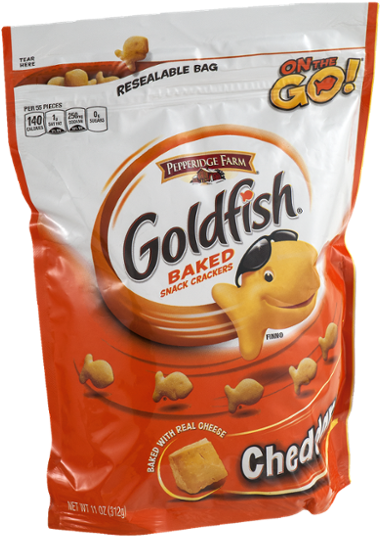 Goldfish Crackers Cheddar Flavor Packaging