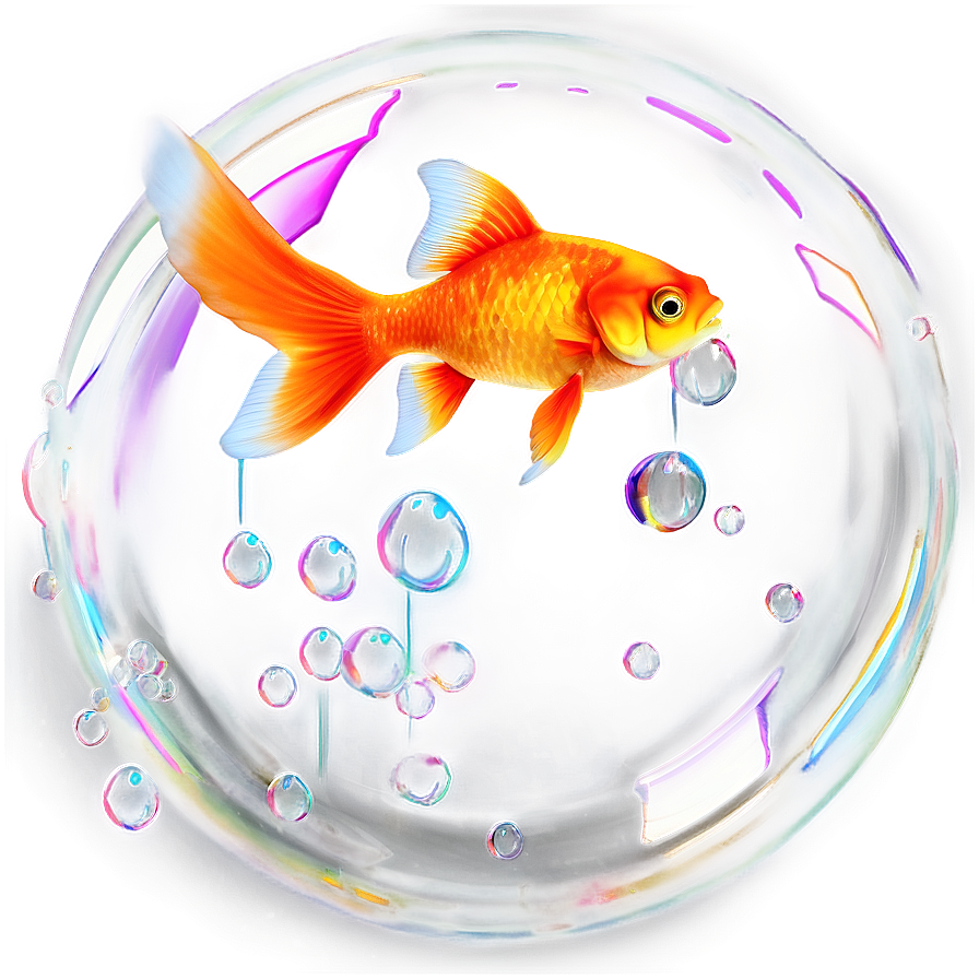 Goldfish With Bubbles Png 05212024